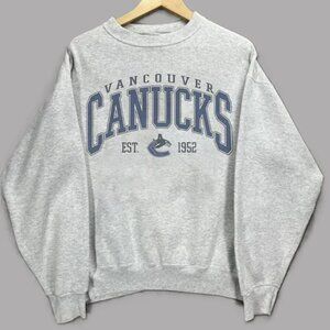 Vtg Vancouver Canucks Sweatshirt, Vintage NHL Canucks Hockey Unisex Shirt